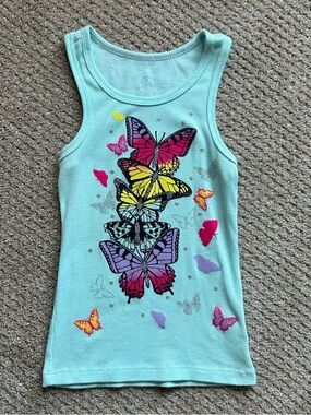 Blue Butterfly Tank Top Size: XS